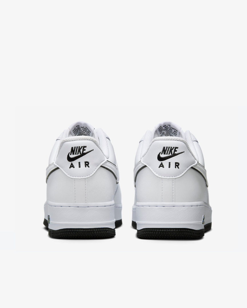Tenis Nike Air Force 1 '07 Low White Black Outline Swoosh