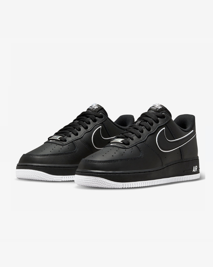 Tenis Nike Air Force 1 Low '07 Black White Sole (2023)