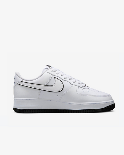 Tenis Nike Air Force 1 '07 Low White Black Outline Swoosh