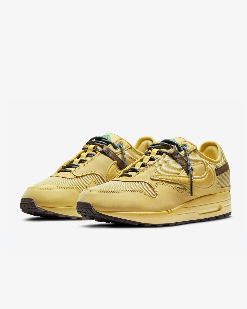 Tenis Nike Air Max 1 Travis Scott Cactus Jack Saturn Gold