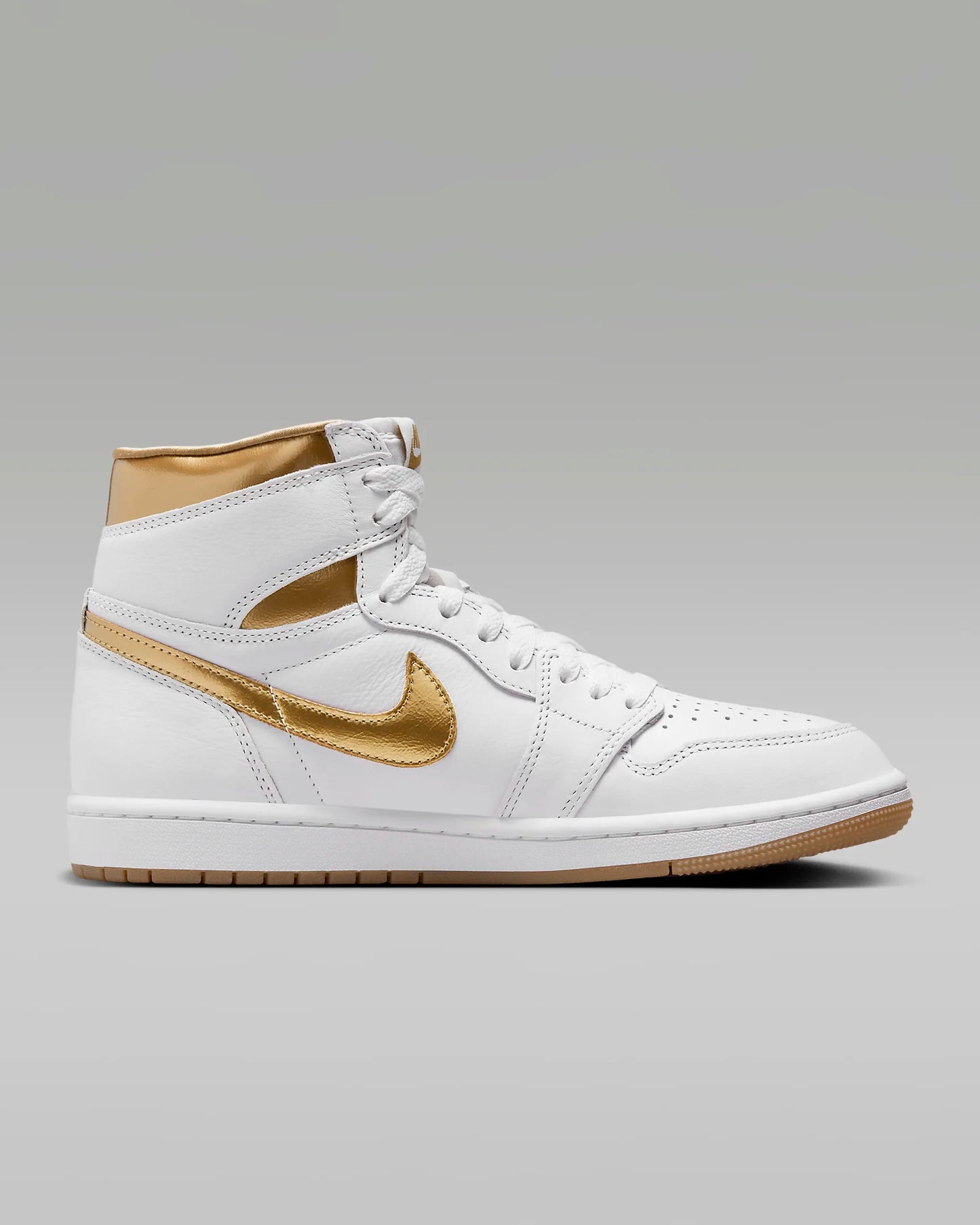 Tenis Nike Air Jordan 1 Retro High OG "White and Gold"