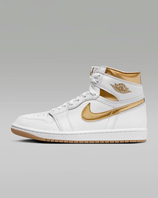 Tenis Nike Air Jordan 1 Retro High OG "White and Gold"